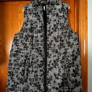 J.Jill Black and White Down Vest